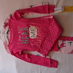 NEW Carter's Dino Print Pajama Set
